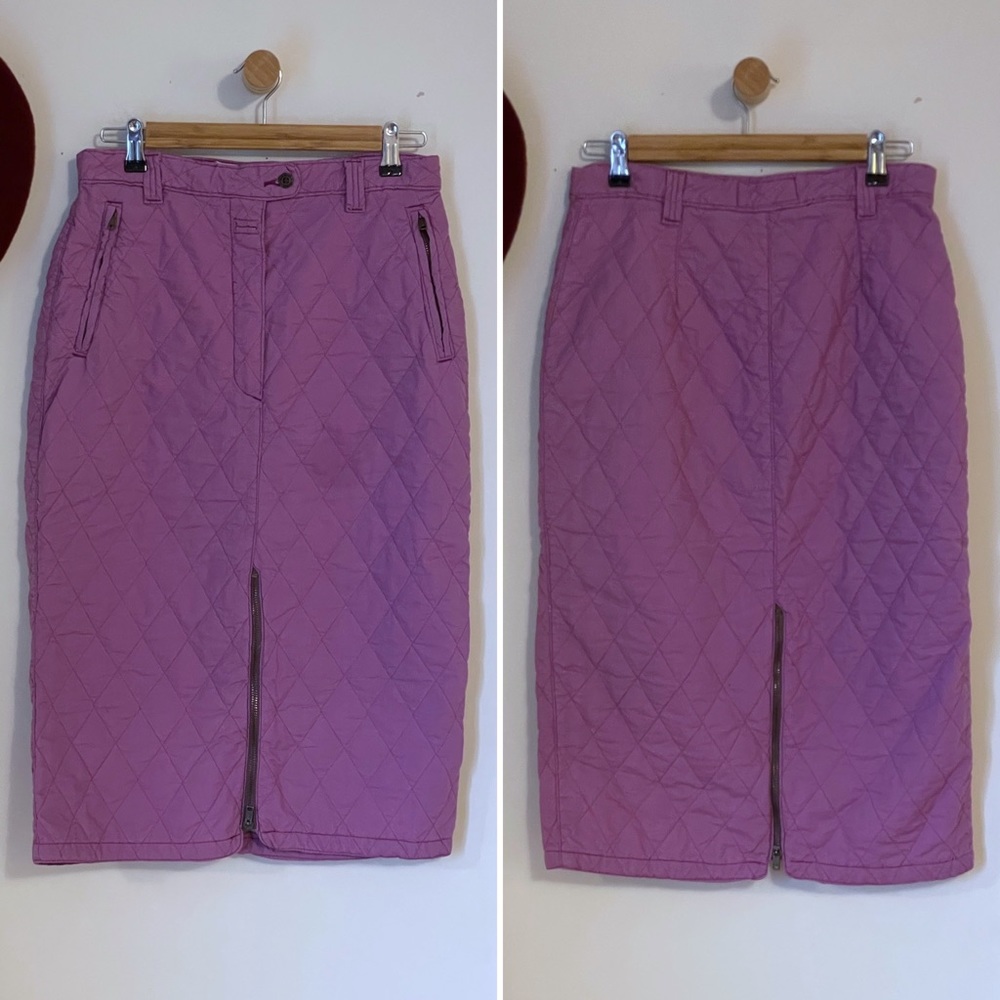 Vintage quilted midi length pencil skirt - Picture 7 of 15